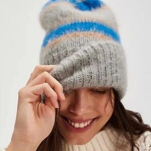 NWOT! Free People The Groove Striped Beanie; Prep Stripe
